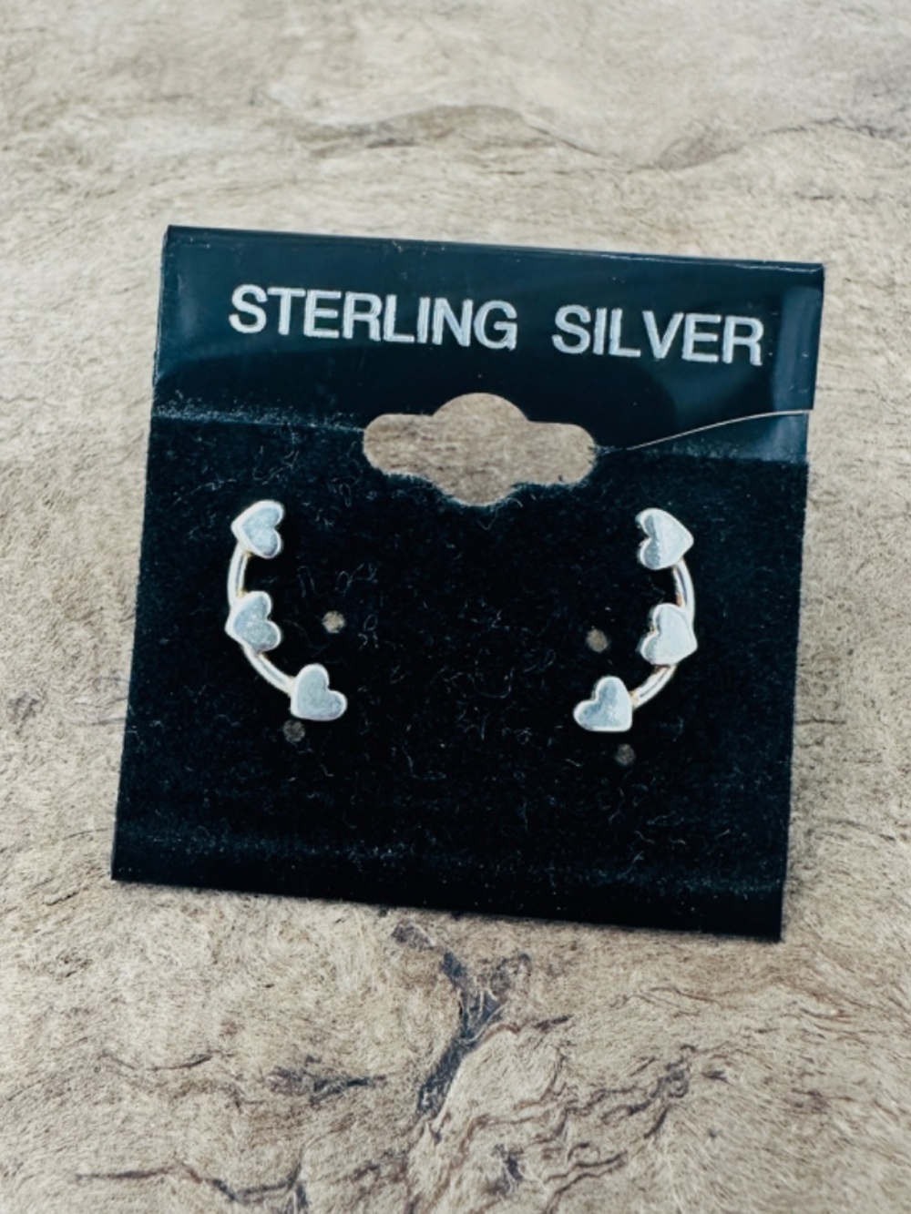 Heart Earring Climbers 925 Sterling Silver